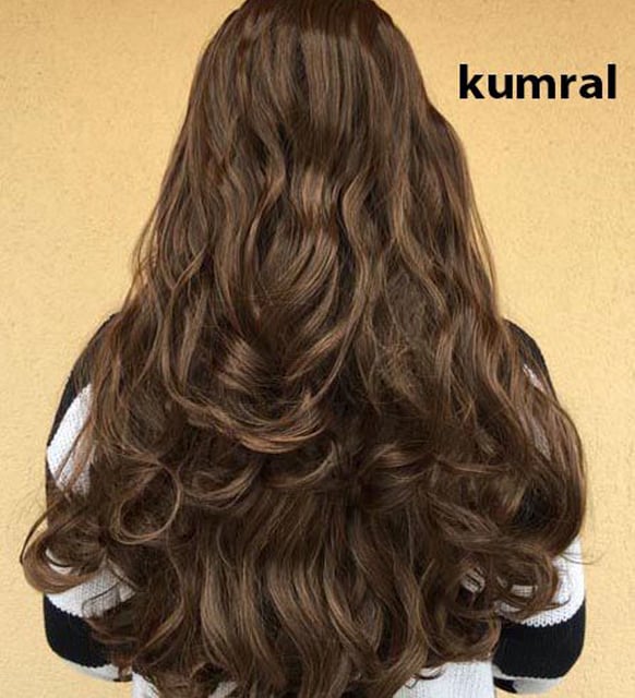 Daha Uzun ve Gür Saçlar için Secret Extensions-Misinalı Postiş! (Kumral)
