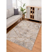 Dijital Kaymaz Taban Yıkanabilir Renkli Salon Halısı Mutfak Halısı Yolluk ND-SD-382 (Kahverengi)