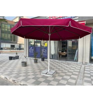 Zeycamping 3m2 Bahçe Plaj Teras kamp Cafe Restorant Semşiye (Ayak Hariç ) (Bordo)
