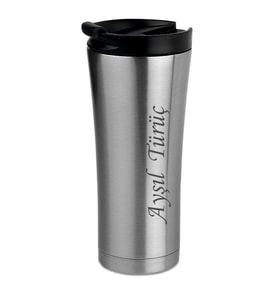 İSME ÖZEL TERMOS BARDAK MUG 500 ML ( SIZDIRMAZ KAPAK , ÇİFT KATMANLI PASLANMAZ ÇELİK ) (Metal)