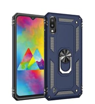 Microsonic Samsung Galaxy M10 Kılıf Military Ring Holder (Lacivert)