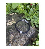 Gümüş Kazaziye Detaylı Açık Mavi Bileklik : Mavi - 17 cm : Mavi - 18 cm (Siyah)