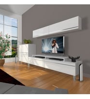 Decoraktiv Ekoflex 6y Mdf Krom Ayaklı Tv Ünitesi Tv Sehpası (Beyaz)