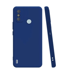 Tecno Spark 6 Go Kılıf Kamera Korumalı Silikon Rubber Arka Kapak (Lacivert)