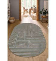 Dijital Baskılı Kaymaz Taban Yıkanabilir Oval Salon Halısı Mutfak Halısı Yolluk NDO-SD-1039 (Çok Renkli)