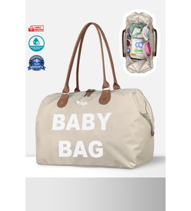 Stylo Baby Bag Anne Bebek Bakım Ve Kadın Çantası Tekli (Bej)
