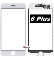 iPhone 6 Plus Dokunmatik Çıtalı Okalı Ön Cam Lens Orjinal Kalite (Beyaz)