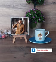 Bilgisayar Mühendisi Fotoğraflı Dekoratif Taş, Ahşap Altlıklı Türk Kahvesi Fincanı Hediye (Model 5)