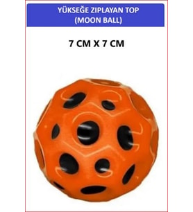 ZETCONCEPT MOON BALL (YÜKSEĞE ZIPLAYAN TOP) - 7 CM - SÜPER EĞLENCELİ UZAY TOPU - SPACE BALL - BOUNCY BALL (Turuncu)