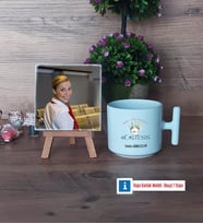 Hostes Fotoğraflı Dekoratif Taş, Kupa Bardak Beyaz Hediye (Model 12)