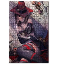 Cakapuzzle Fantastik Cadı Kız Görseli Puzzle Yapboz MDF (Ahşap) (500 Parça)