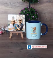 Babalar Günü Hediyesi Fotoğraflı Dekoratif Taş, Kupa Bardak Beyaz Hediye Babaya Hediye (Model 3)