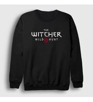 Presmono Unisex Beyaz Wild Hunt Dizi Witcher Sweatshirt 327837tt (Siyah)