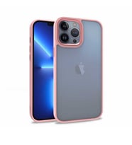 Apple iPhone 13 Pro Max Kılıf Flora Buton,Kenar Çevresi Renkli (Rose)