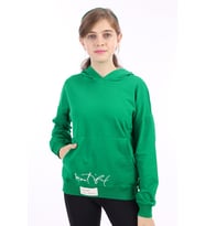 Toontoy Kız Çocuk Nakışlı Sweatshirt (Çimen Yeşili)