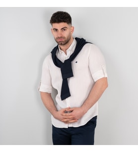 PAUL MARTİN REGULAR FİT KETEN ERKEK GÖMLEK (Krem)