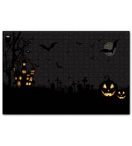 Cakapuzzle Cadılar Bayramı Dolunay Balkabak  Puzzle Yapboz MDF (Ahşap) (255 Parça)