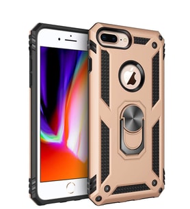 Microsonic Apple iPhone 7 Plus Kılıf Military Ring Holder (Gold)