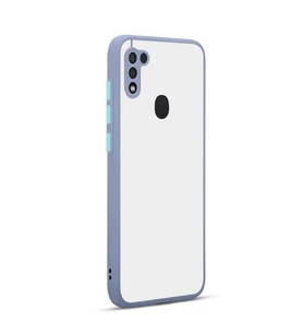 Galaxy A11 Kılıf Zore Hux Düğme ve Kapak Zıt Renk Kılıf (Mor)