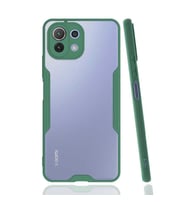 Xiaomi Mi 11 Lite Kılıf Parfe Kenarları Pastel Renk Silikon Kılıf (Yeşil)