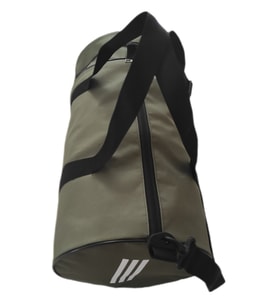 SEVBAGS 600 DENYE ÇİZGİLİ SİLİNDİR SPOR ÇANTASI (Haki)
