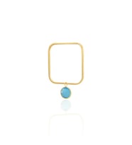 Kadir Jewellery 22 Ayar Altın Kaplama Zirkon Taşlı Ayarlanabilir Vintage Bilezik (Koyu Mavi)