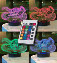 Kişiye Özel Motor Tasarımlı Led Lamba (Karışık)