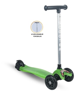 Tois Joy 3 Tekerlekli Yükseklik Ayarlı Scooter (Yeşil)