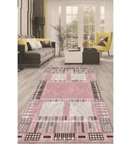 Dijital Kaymaz Taban Yıkanabilir Modern Renkli Salon Halısı Mutfak Halısı Yolluk ND-HT-939 (Pembe)