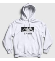 Presmono Unisex Beyaz Eyes Giyu Tomioka Anime Demon Slayer Kimetsu No Yaiba Kapüşonlu Sweatshirt 298403tt (Beyaz)
