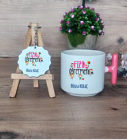Fizik Öğretmeni Hediye Seti Kupa Bardak T Kulplu ve Anahtarlık Öğretmenler Günü Hediyesi (Model 4)