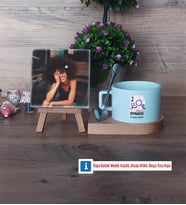 Kimyager Fotoğraflı Dekoratif Taş, Kupa Bardak Beyaz Hediye (Model 8)