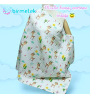 Birmelek - Müslin Kumaş Emzirme Önlüğü (Kahverengi)