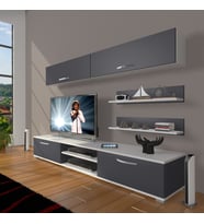 Decoraktiv Eko 5 Mdf Dvd Tv Ünitesi Tv Sehpası (Beyaz - Antrasit)