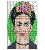 Cakapuzzle Frida Kahlo Gül Taçlı Puzzle Yapboz MDF (Ahşap) (255 Parça)