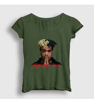 Presmono Kadın Sarı Forever XXXTentacion T-Shirt 47812tt (Haki)