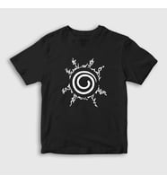 Presmono Unisex Çocuk Beyaz Seal Anime Naruto T-Shirt 134150tt (Siyah)