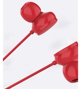 Mikrofonlu HD Ses ve Bass Özellikli 3.5 MM Kulaklık (Kırmızı)