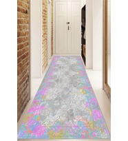 Dijital Baskılı Kaymaz Taban Yıkanabilir Modern Yolluk Ve Koridor Halısı NDU-SD-229 (Pembe)