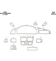 Meriç® Fiat Palio Weekend Ön Torpido Kaplama Maun 12 Parça 1998-2002 (Alüminyum)