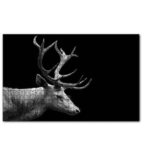 Cakapuzzle Efsanevi Geyik Yakın Çekim Arkaplan Puzzle Yapboz MDF (Ahşap) (500 Parça)