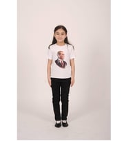 DİJİTAL ATATÜRK BASKILI  ÇOCUK TİŞÖRT (Beyaz)