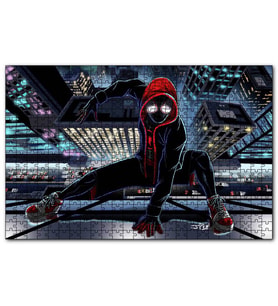 Cakapuzzle  Spiderman Miles Morales Artwork  Puzzle Yapboz MDF (Ahşap) (500 Parça)
