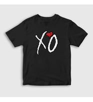 Presmono Unisex Çocuk Beyaz Xo The Weeknd T-Shirt 159272tt (Siyah)