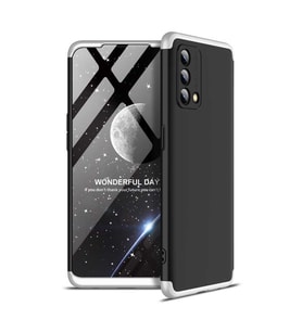 Oppo A74 4G Kılıf Kamera Korumalı 360 Tam Koruma Ays (Gri)