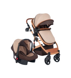 Jusso Pro Max Travel Sistem Bebek Arabası-Siyah (Gold)