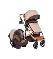 Jusso Pro Max Travel Sistem Bebek Arabası-Siyah (Gold)