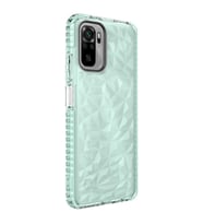 Xiaomi Redmi Note 10 Kılıf Bumper Şeffaf Buzlu Kapak (Yeşil)