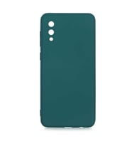 Samsung Galaxy A02 Kılıf Özel Orijinal Lansman Serisi, İçi Kadife, Pürüzsüz Yumuşak ve Mat TPU Silikon (Koyu Yeşil)