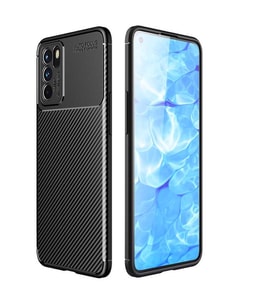 Oppo Reno 6 4G Kılıf Karbon Silikon Case (Siyah)